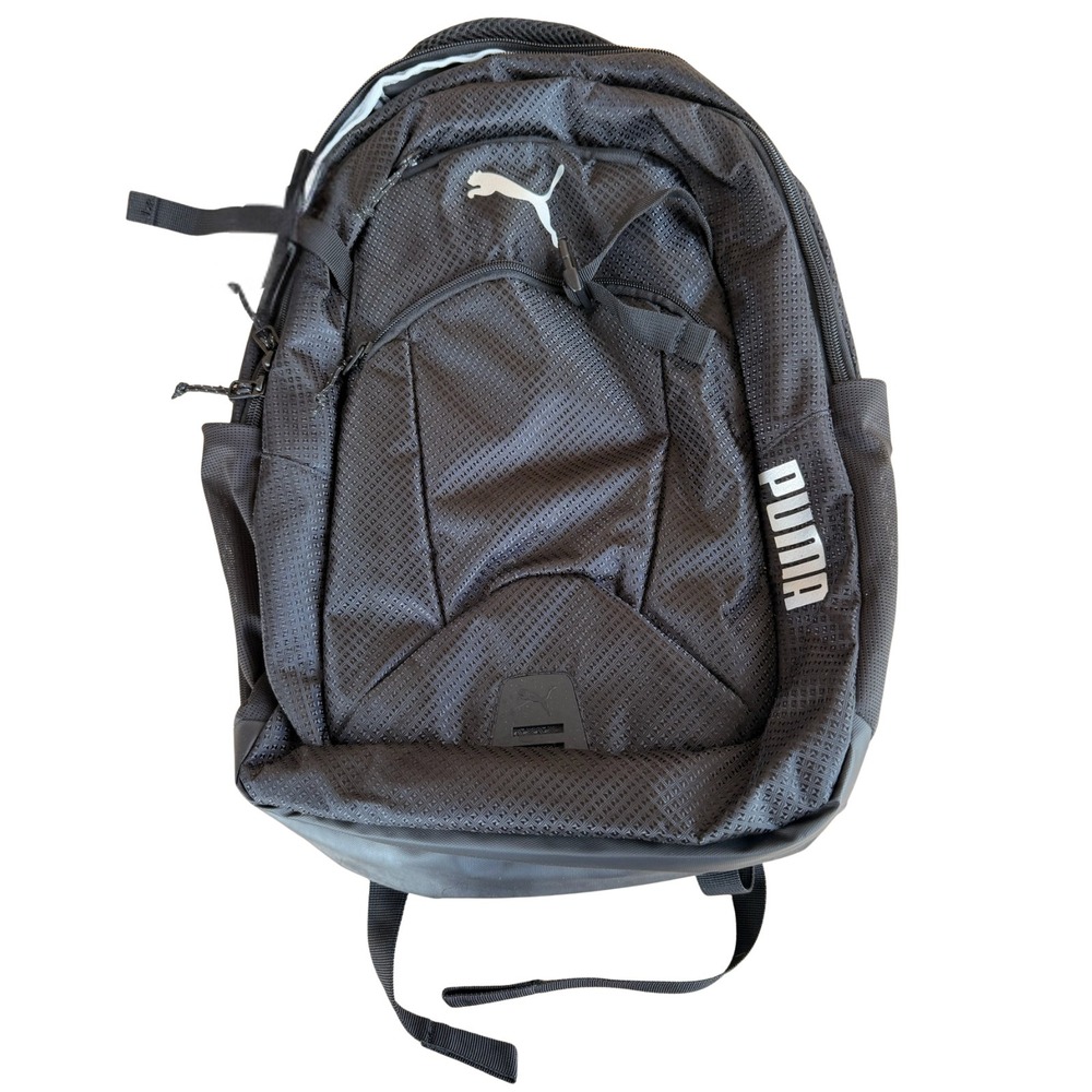Puma Challenger‎ 2 Backpack Multiple Pockets Adjustable Reflective Straps Black
